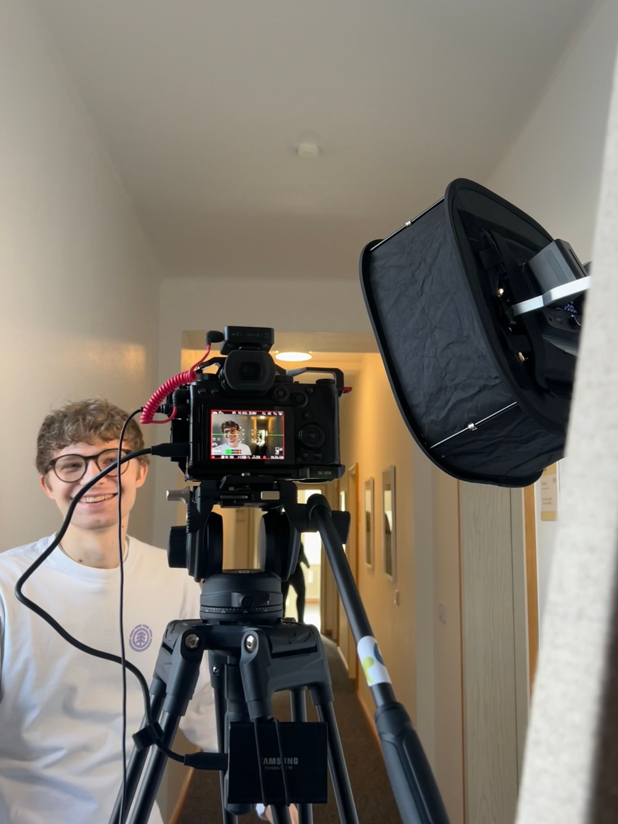 FSJler beim Videodreh beim Bezirksverband Pfalz